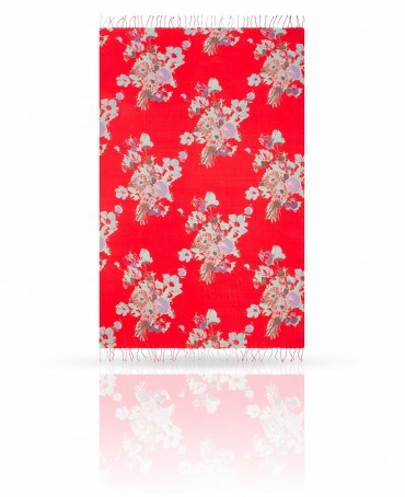 Палантин Женский S40-BRUSH.FL/RED